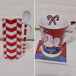 Starbucks & Ursula Dodge Christmas Mug Bundle, EUC